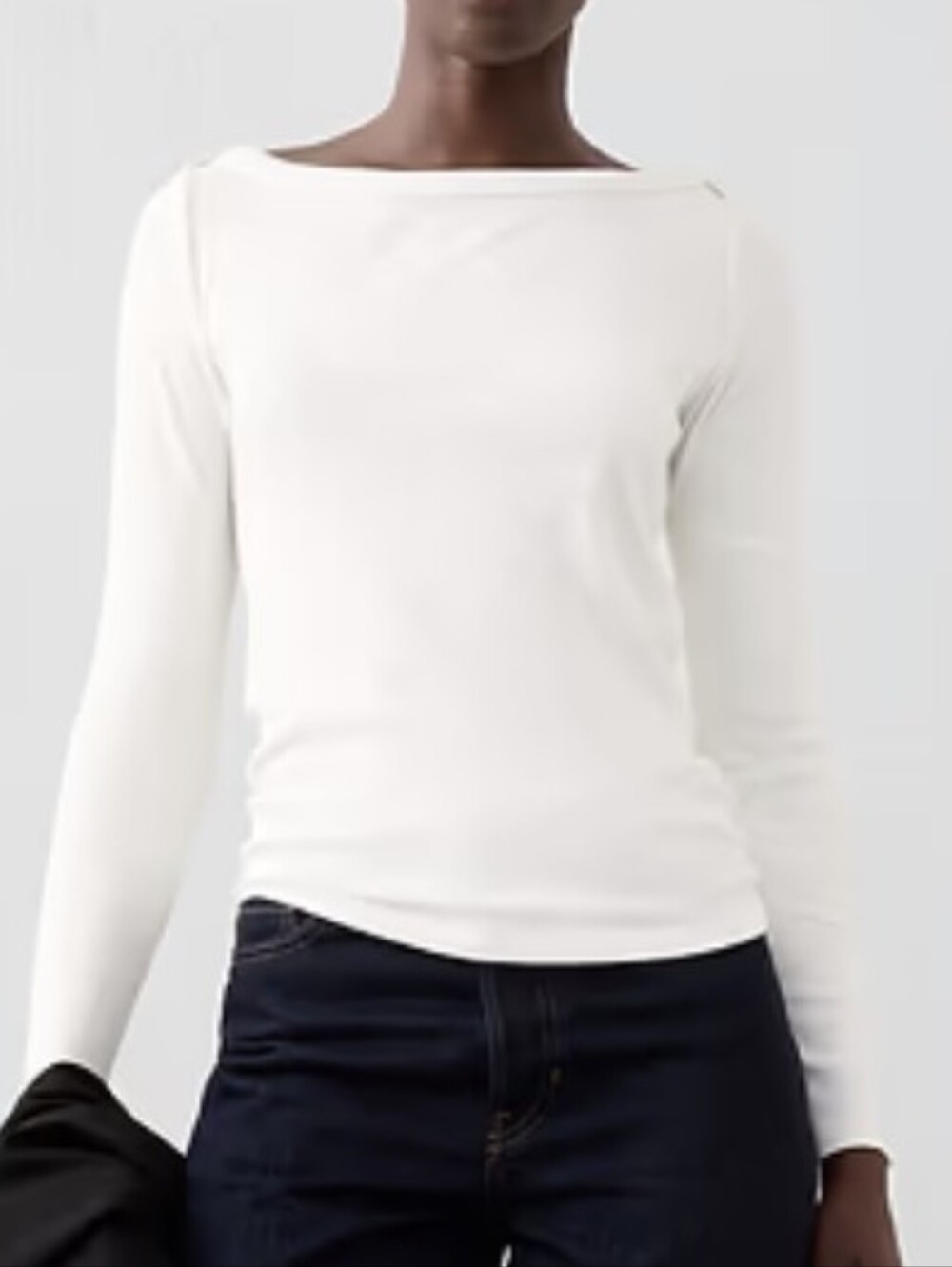 Ribbed Boatneck Top